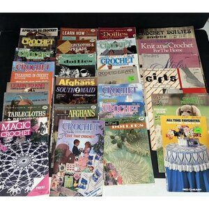 30 Annies Pattern Club Newsletter Crochet Magazine Lot Coats & Clark Booklets